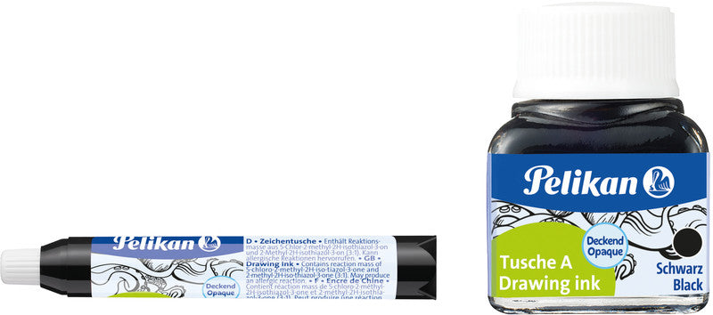 Pelikan Tusche – Zinnober, 10 ml, für Reissfeder, Zeichenfeder & Pinsel
