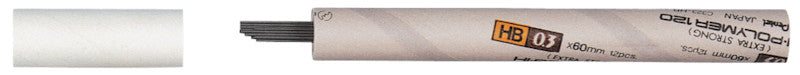 Pentel Bleistiftminen – Grau, 0,3 mm, B, 12 Stk.