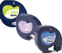 Keine marke eos Schriftband – 12 mm × 4 m, weiss, schwarz, LetraTag