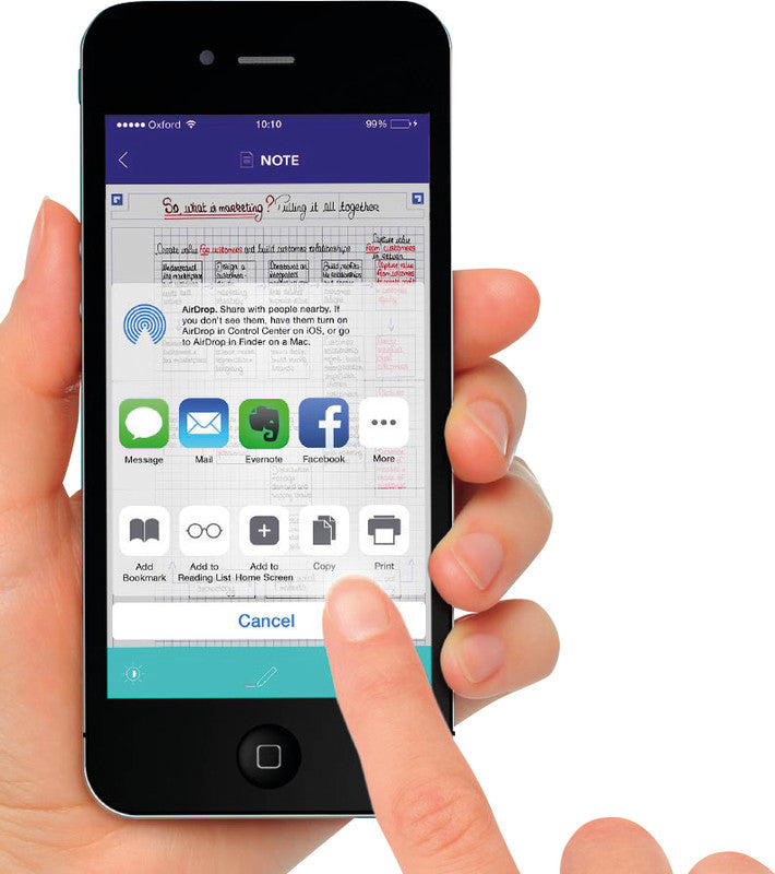 Elba Collegeblock, 4-fach gelocht, perforiert, 90 g/m² – sortiert (gelb, violett, blau, rot) für SCRIBZEE App