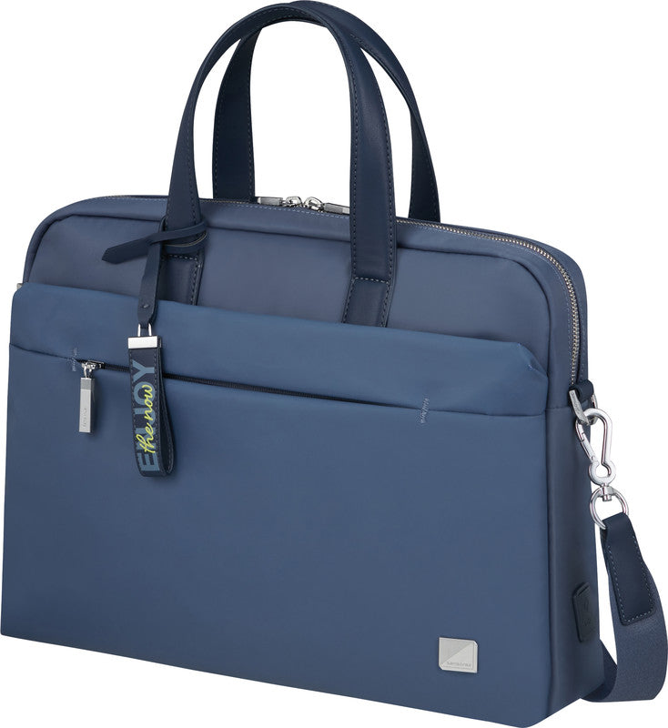 Samsonite Workationist Notebook-Tasche – 12 l, wasserabweisend, Aufsteckfunktion, recyceltes PET (rPET), blau