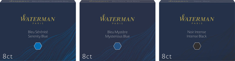 Waterman Tintenpatronen – Blau, dokumentenecht, geruchsarm, 8 Stk.