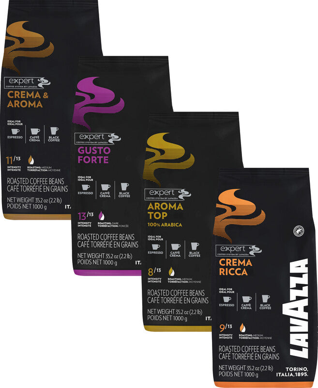 Lavazza Bohnenkaffee Crema Ricca – 1 kg – Arabica/Robusta – Röstgrad mittel – Intensität 9