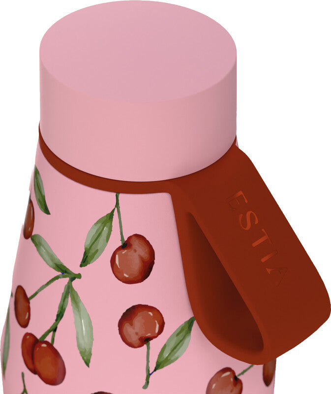 Estia Flow Trinkflasche 500 ml – Edelstahl, Schraubdeckel, Cherry Rose