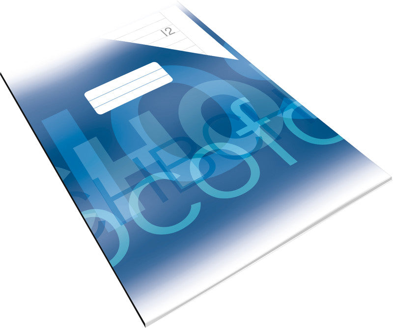 Schulheft – A4 – Liniert 9 mm – 40 Seiten – 90 g/m² – Gebunden, Blau, Blauer Engel