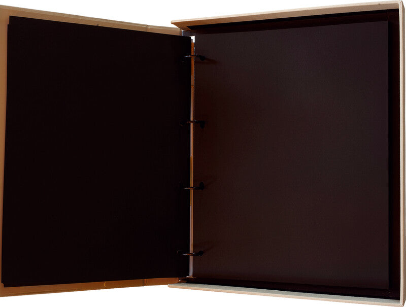 Eibert Fotoalbum – Grau, 4-Ring-Mechanik Ø 25 mm, Textil, 277 × 332 × 51 mm