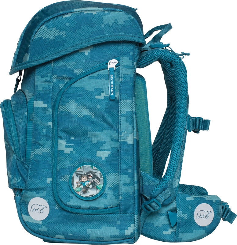 Beckmann Schulrucksack Plus Air – 6-teilig – Jungle Game