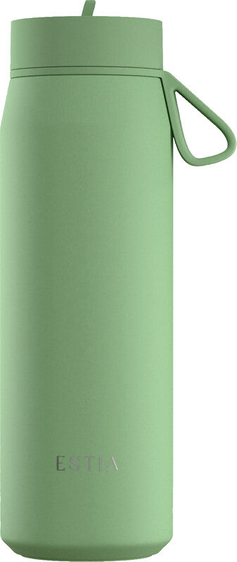 Estia Pulse Isolierflasche 500 ml – Doppelwandig 12 h Heiss/24 h Kalt, Edelstahl, Schraubdeckel, Pine