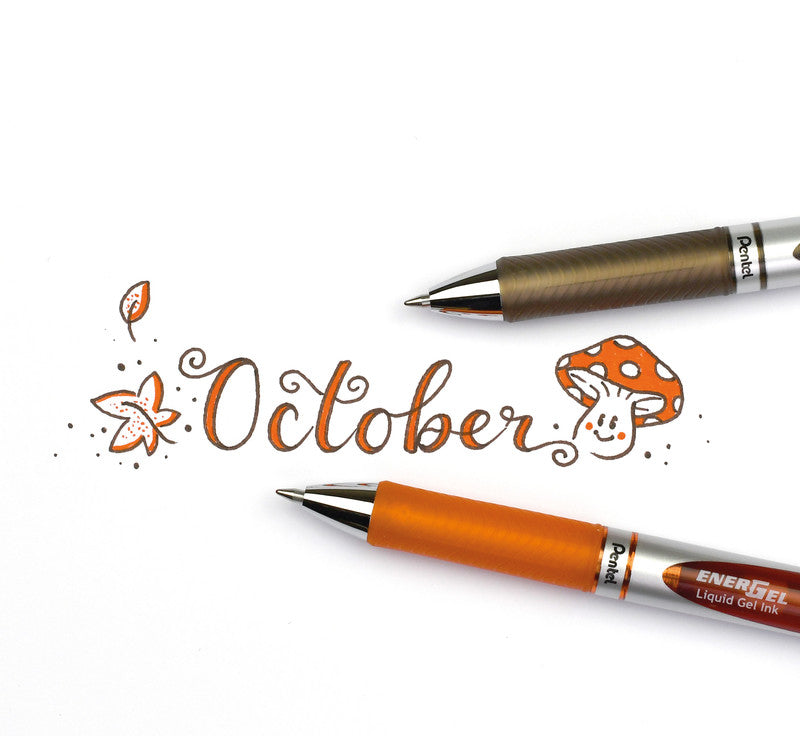 Pentel EnerGel X Gelschreiber – orange, 0,7 mm, schnelltrocknend, Druck, nachfüllbar