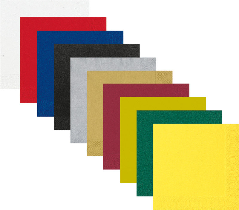 Duni Servietten – 33 × 33 cm – 3-lagig, Tissue, weiss – 20 Stk., FSC