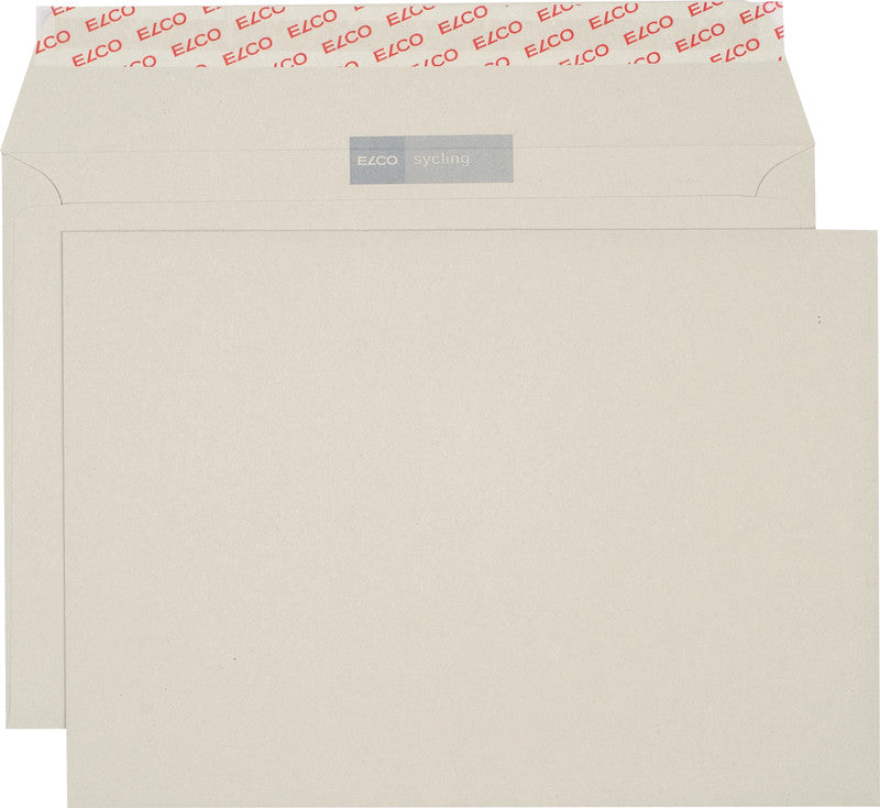 Elco Couvert B5, ohne Fenster, selbstklebend, grau, 100 g/m² – 500 Stk.