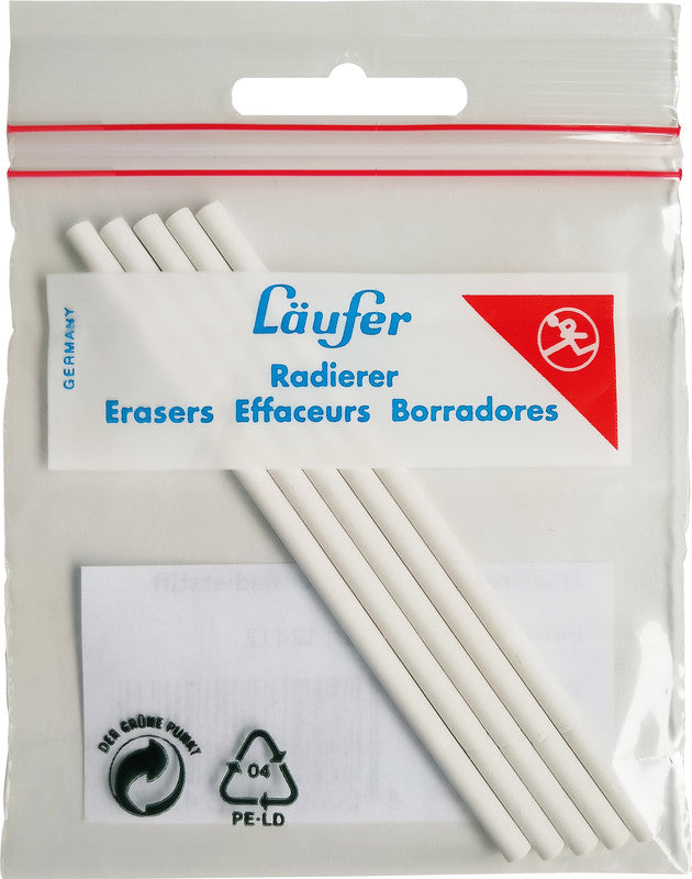 Läufer Radierer – für Bleistifte – 11 × 133 × 11 mm – Kunststoff – sortiert