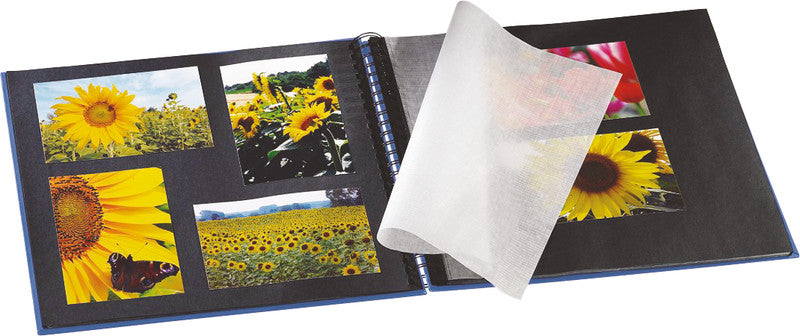 Hama Fotoalbum Wiro Fine Art – blau, mit Pergaminzwischenblättern, Papier, 240 × 170 mm