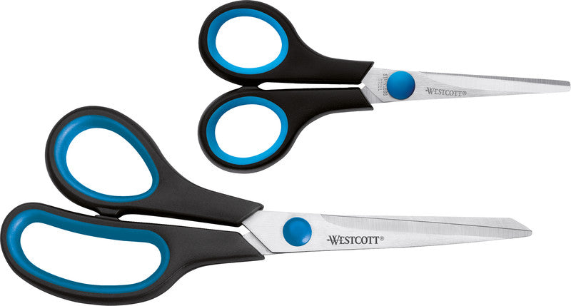Westcott Universalschere – 20,1 cm, Stahl, für Rechts- und Linkshänder, spitz, Softgrip, Kunststoff, schwarz