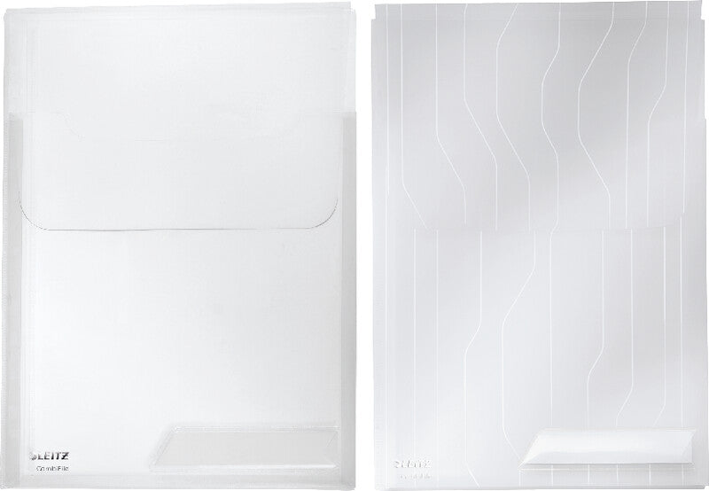 Leitz Sichtmappe A4 – transparent, Kunststoff, 200 µm, 3er-Pack