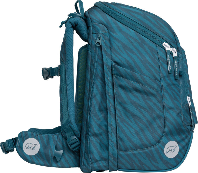 Beckmann Active Air Flx – Schulrucksack, Tiger Stars, 20–25 l, für Laptop bis 15", mit Wendetasche
