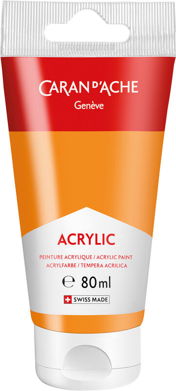 Caran d-Ache Caran d'Ache Acrylfarbe – Orange – 80 ml (Tube) – für Leinwand, Stoff, Papier