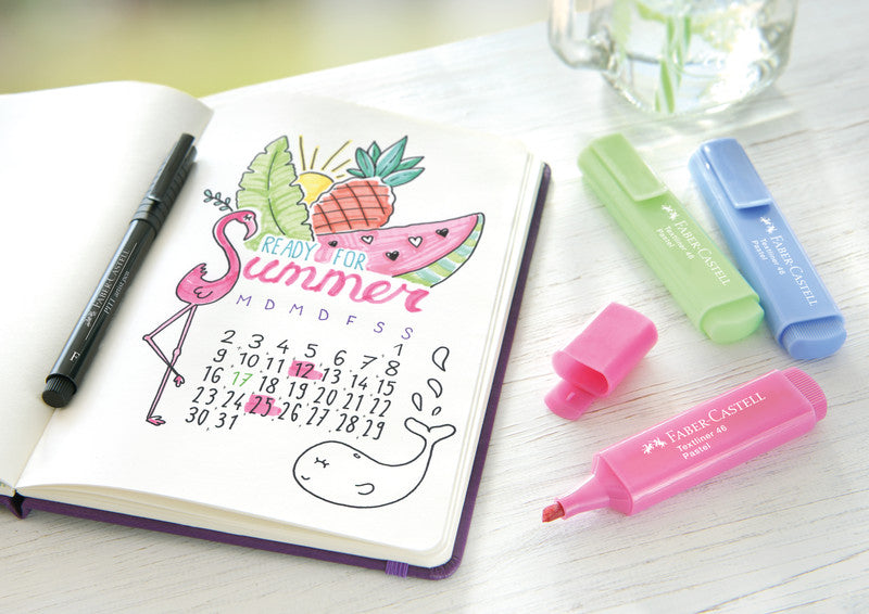 Faber-Castell 46 Pastell Textmarker Lichtgrün – Keilspitze, 1–5 mm, nachfüllbar