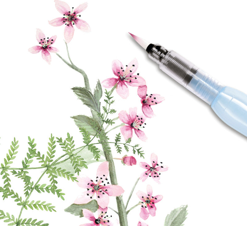 Pentel Wassertankpinsel – Blau, Kunststoff, Länge 155 mm, 1er-Pack, Füllmenge 10 ml, Nylonspitze