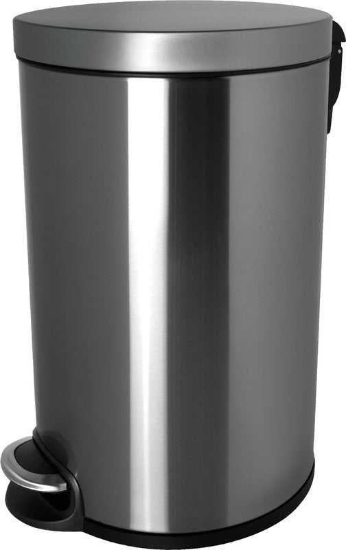 Helit Papierkorb – 12 l – Edelstahl – Ø 245 × H 405 mm