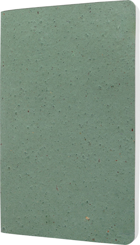 Sigel Notizheft, 140 × 200 mm, kariert, Fadenheftung, 100 Seiten, 100 g/m² – grün