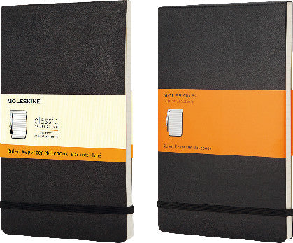 Moleskine Notizbuch, liniert, Leimbindung, Hardcover, 192 Seiten, ohne Perforation, 70 g/m² – schwarz