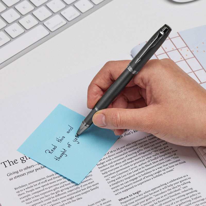 Parker IM Monochrome – Tintenroller mit Kappe, 0,5 mm, Schwarz