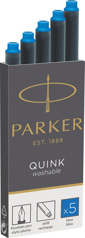 Parker Tintenpatronen Quink – königsblau, 5 Stk.