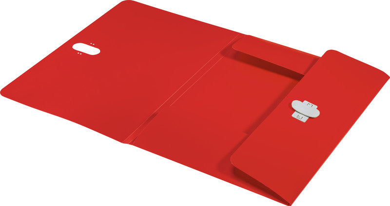 Leitz Dokumentenmappe Recycle A4 – 3 Klappen, Kunststoff, Rot, bis 150 Blatt