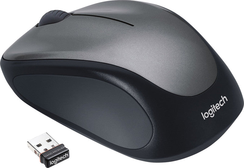 Logitech M235 Mobile Maus – kabellos, Bluetooth + 2,4 GHz, grau