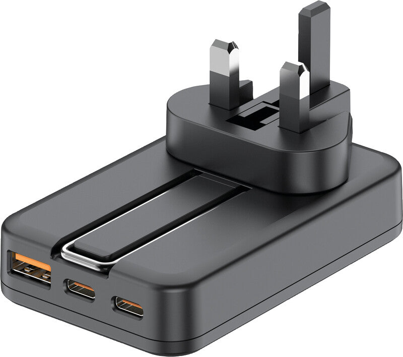 Budi USB-Ladegerät 30 W – USB-C×2, USB-A×1 – PD, QC 3.0, MagSafe 15 W – EU/UK/US/AU-Adapter – für 100–240 V