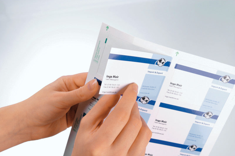 Sigel Visitenkarten, 85 × 55 mm – für Laser/Inkjet/Kopierer – A4, 10 pro Blatt – 400 Karten – FSC-zertifiziert