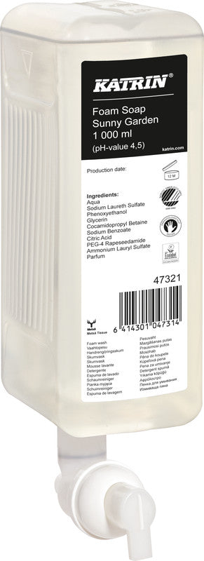 Katrin Schaumseife Nachfüllung – 1'000 ml – Sunny Garden – für Inclusive Seifenspender
