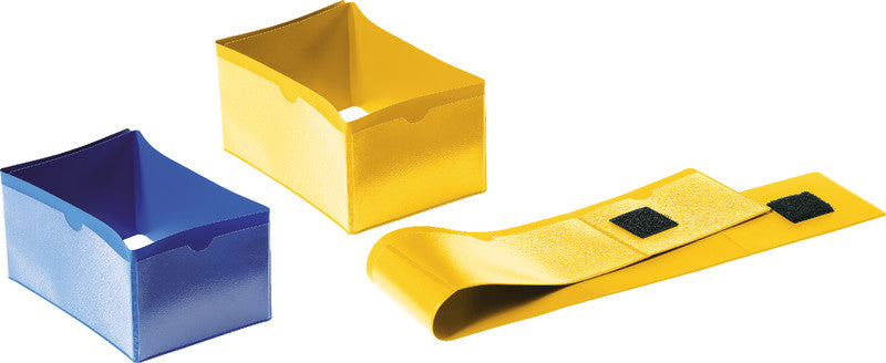 Durable Kennzeichnungstaschen – 140 × 65 mm, gelb, für Palettenfuss, 50er-Pack