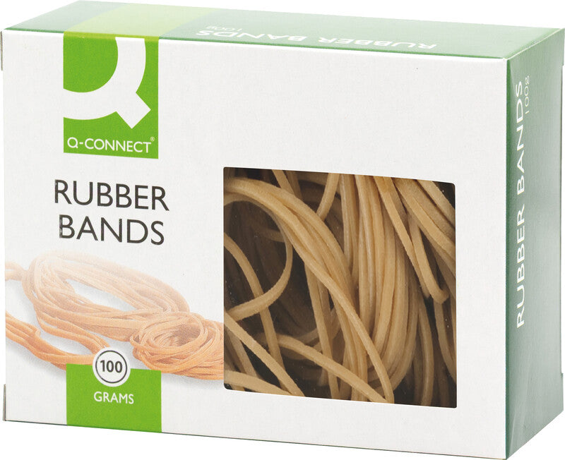 Connect Gummibänder – 1,5 × 30 mm, Ø 19 mm, Braun, Naturkautschuk, 100 g
