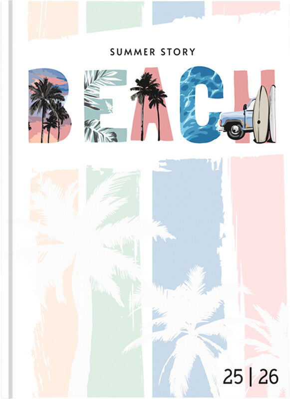Biella mydiary Schüleragenda – 1 Tag/Seite, gebunden, 12 × 16,5 cm, Aug–Jul, Summer, FSC