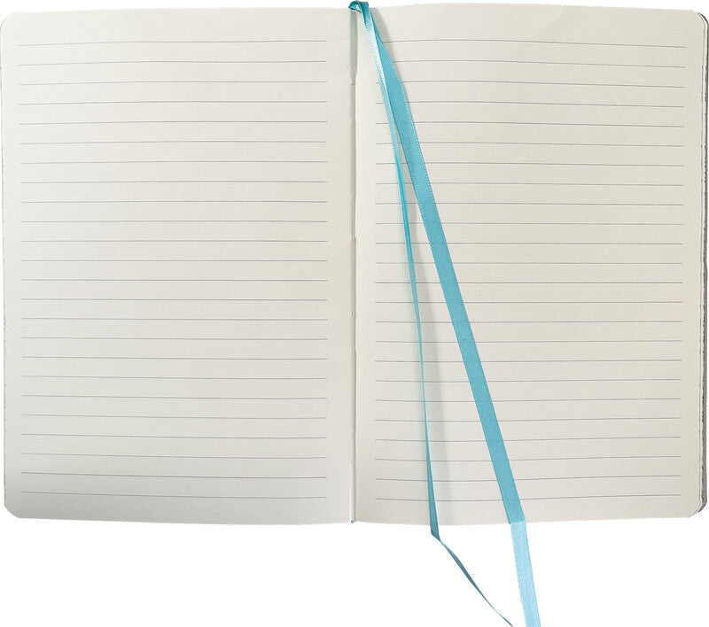 Flame tree Notizbuch, A5, liniert, gebunden, Softcover, 176 Seiten, 80 g/m² – türkis