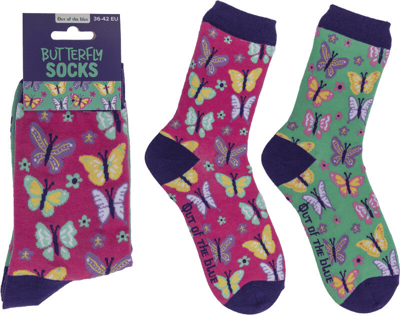 Out oft the blue Out of the Blue Socken Schmetterling – mehrfarbig, Grösse 36–42