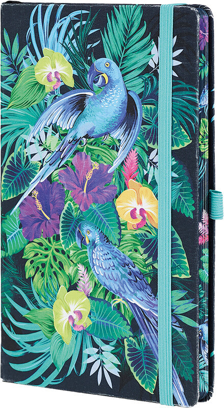 Castelli Notizbuch, 190 × 250 mm, liniert, Leimbindung, Hardcover, 192 Seiten, 80 g/m² – mehrfarbig