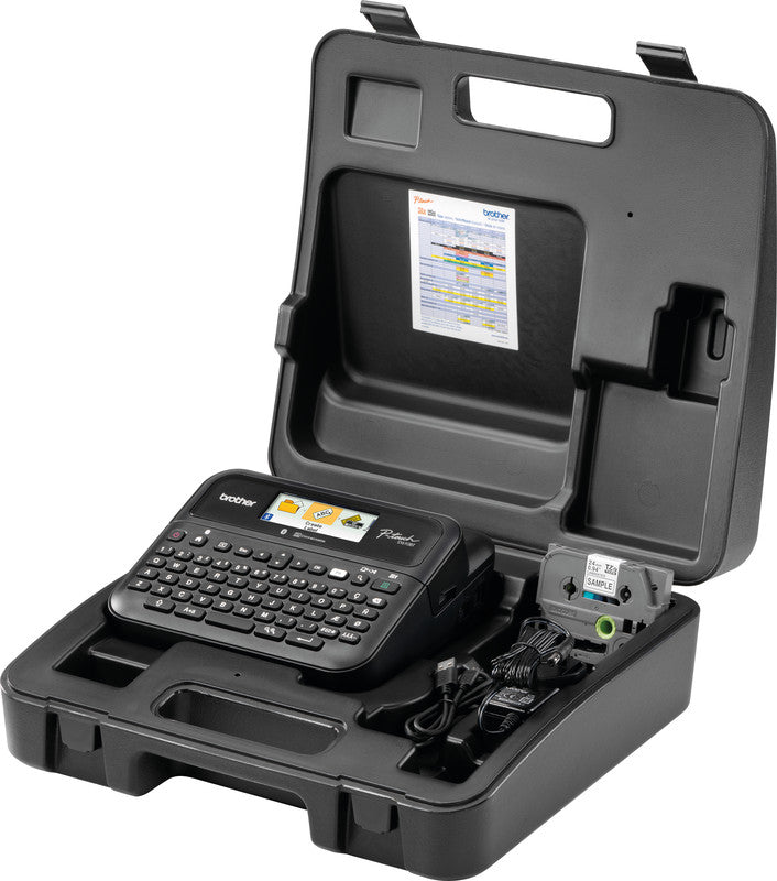 Brother P-touch D610VP – Beschriftungsgerät, für TZe-Bänder 3,5–24 mm, USB, Auto-Cutter