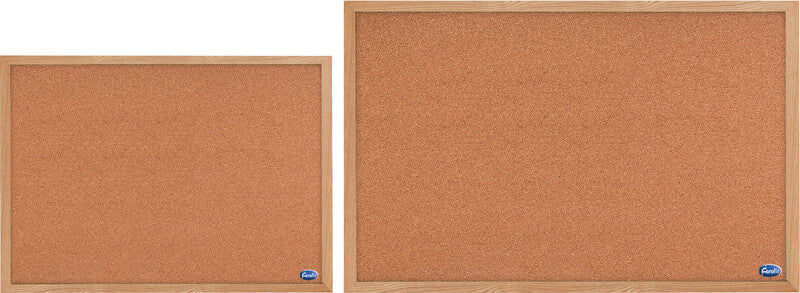 Forofis Korktafel – 90 × 60 cm – Braun, Holzrahmen