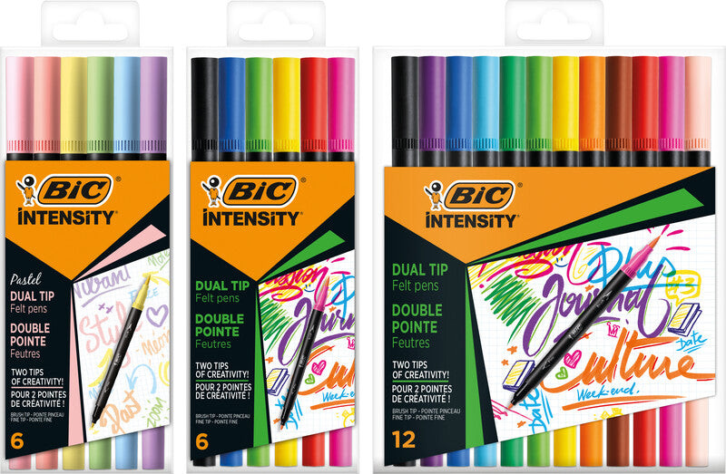 BIC Filzstifte Intensity DualTip, 6 Farben