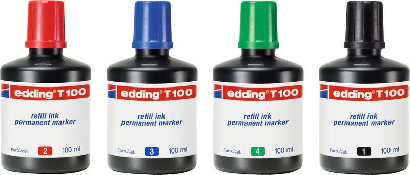 Edding Nachfülltinte für Edding Permanent Marker – orange, wasserfest, lichtbeständig, geruchsarm, 30 ml