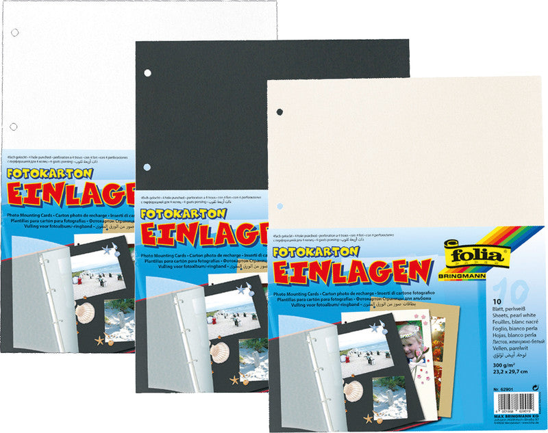Folia Fotokarton – Schwarz – 23,2 × 29,7 cm, 300 g/m², 10 Bogen
