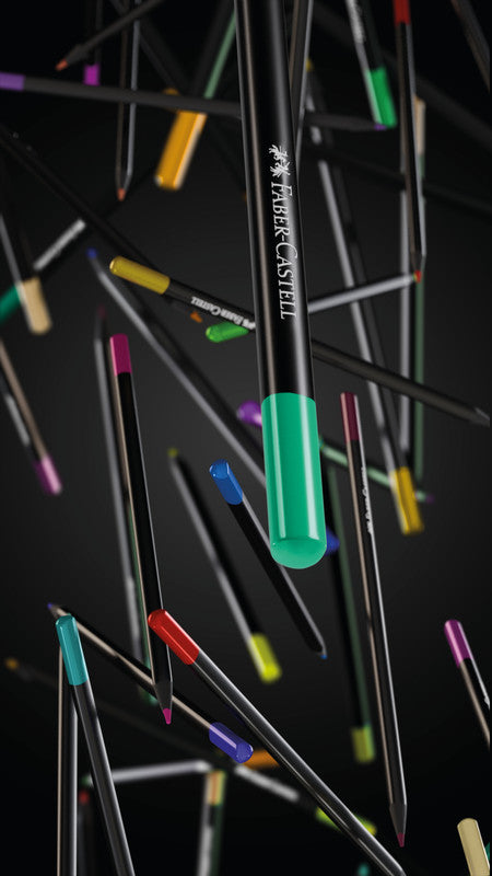 Faber-Castell Buntstifte – 100 Farben, im Metalletui, Ø 3 mm, dreikantig, FSC