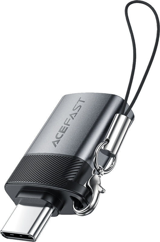 Acefast USB-A zu USB-C Adapter – 10 Gbit/s, metallgrau