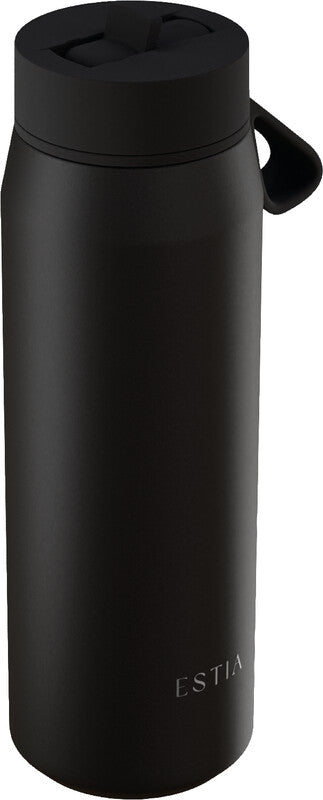 Estia Pulse Isolierflasche 500 ml – Doppelwandig 12 h Heiss/24 h Kalt, Edelstahl, Schraubdeckel
