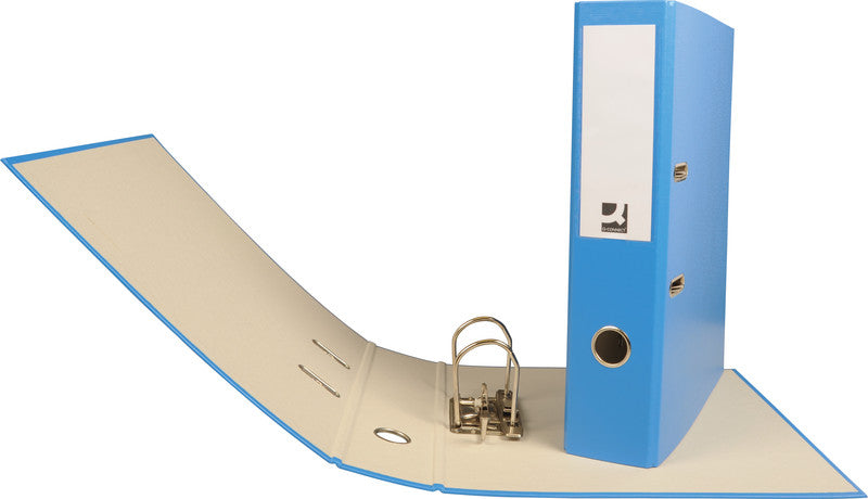 Q-connect Zeigebuch – A4 Hochformat – 2-Ring Hebelmechanik, 70 mm Rücken – Blau, mit Raumsparösen, FSC