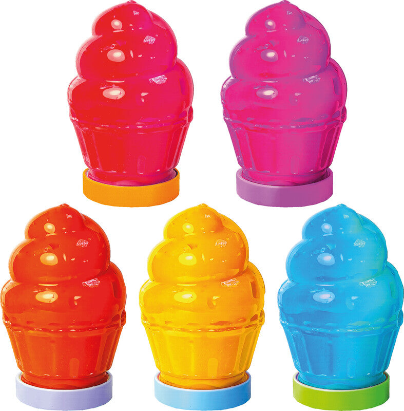 Okto sensory art Fidget-/Stressball Cupcake – 75 ml – H 7,5 cm × Ø 5,0 cm – 1 Stück – mehrfarbig – ab 3 Jahren