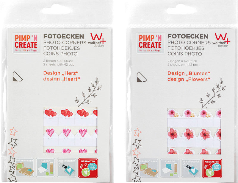 Walther Pimp 'N Create Fotoecken – permanent, mehrfarbig, lösemittelfrei, für Fotos, Papier